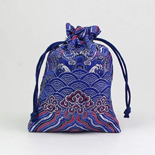 TOPBATHY за Опаковане на Подаръци Чанта 5 бр. Ръкавни Торбички Памучен Плат Китайски Брокат Чанта От съвсем