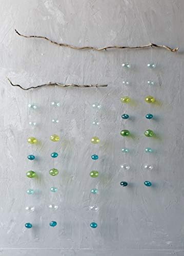 Творческа Съвместна Венец от Пузырькового Стъкло, Ръчно изработени със Сини и Зелени цветове