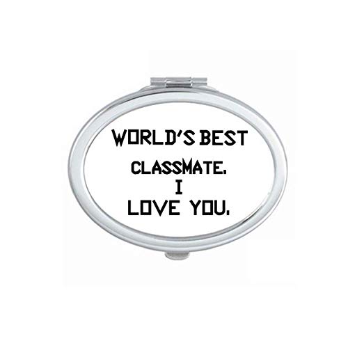 Най-добрият в света на един Съученик Аз Те Обичам Джобно Огледало Складное Ръчно Грим Двойни Странични Очила