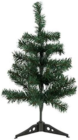 Миниатюрна Изкуствена Зелена елха за Коледа с Конструктивна Стойка - 15 Инча, Малък